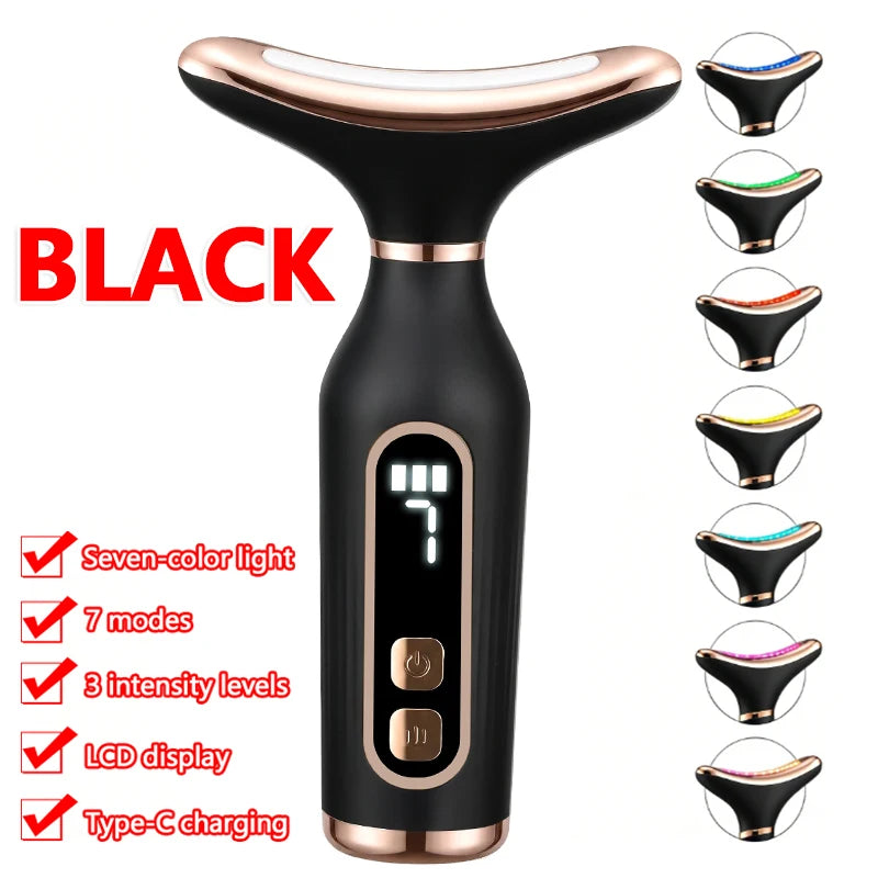 7-Color LED Face & Neck Massager – Firm, Lift & Brighten