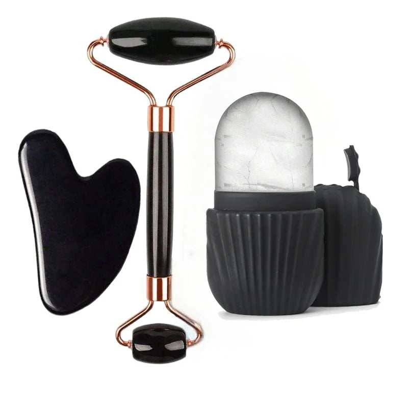 Ice Face Roller & Gua Sha Set – Sculpt, Depuff & Radiate