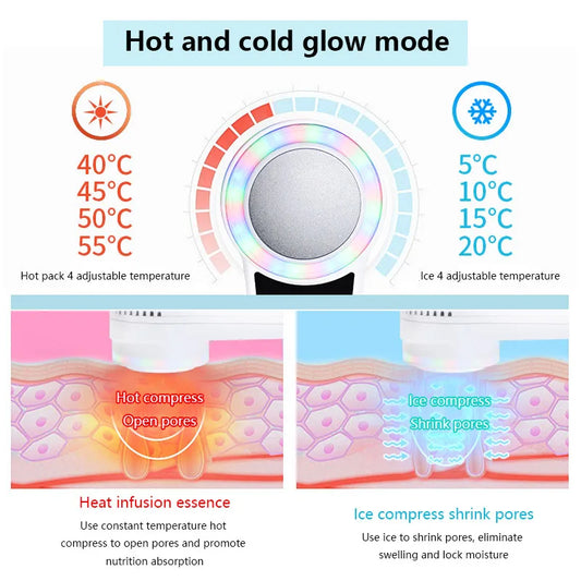 Hot & Cold LED Photon Therapy Face Hammer – Sculpt, Brighten & Restore