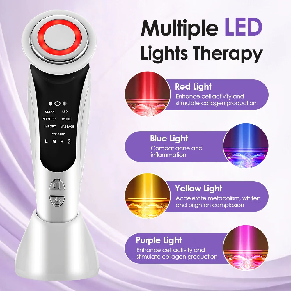7-in-1 EMS Facial Beauty Massager – Lift, Tone & Glow