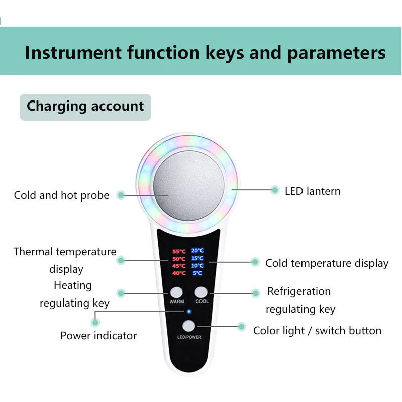 Hot & Cold LED Photon Therapy Face Hammer – Sculpt, Brighten & Restore