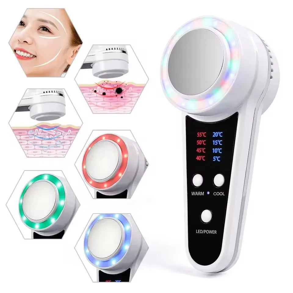 Hot & Cold LED Photon Therapy Face Hammer – Sculpt, Brighten & Restore