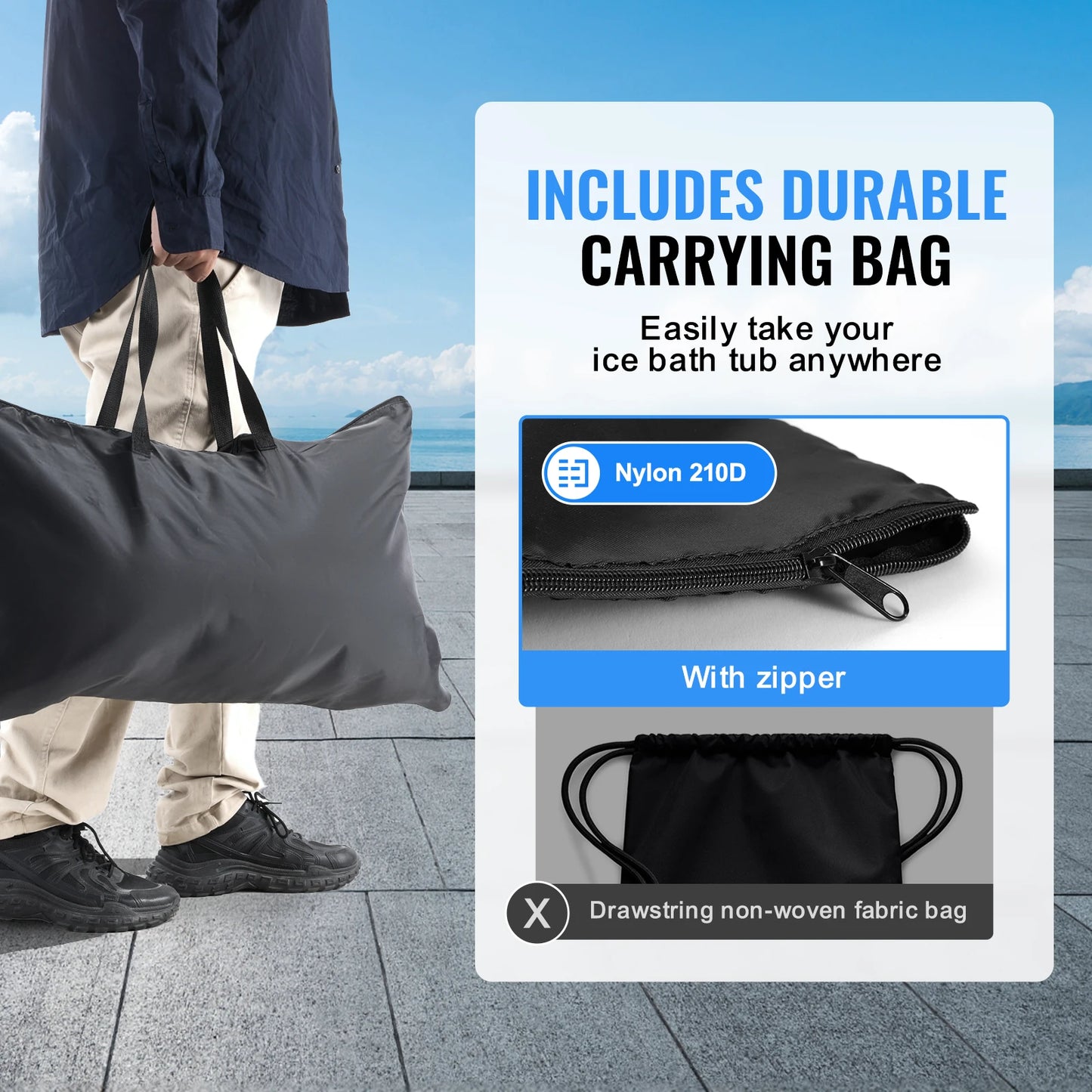 Portable Ice Bath Tub – Cold Plunge Pool for Athletes & Recovery