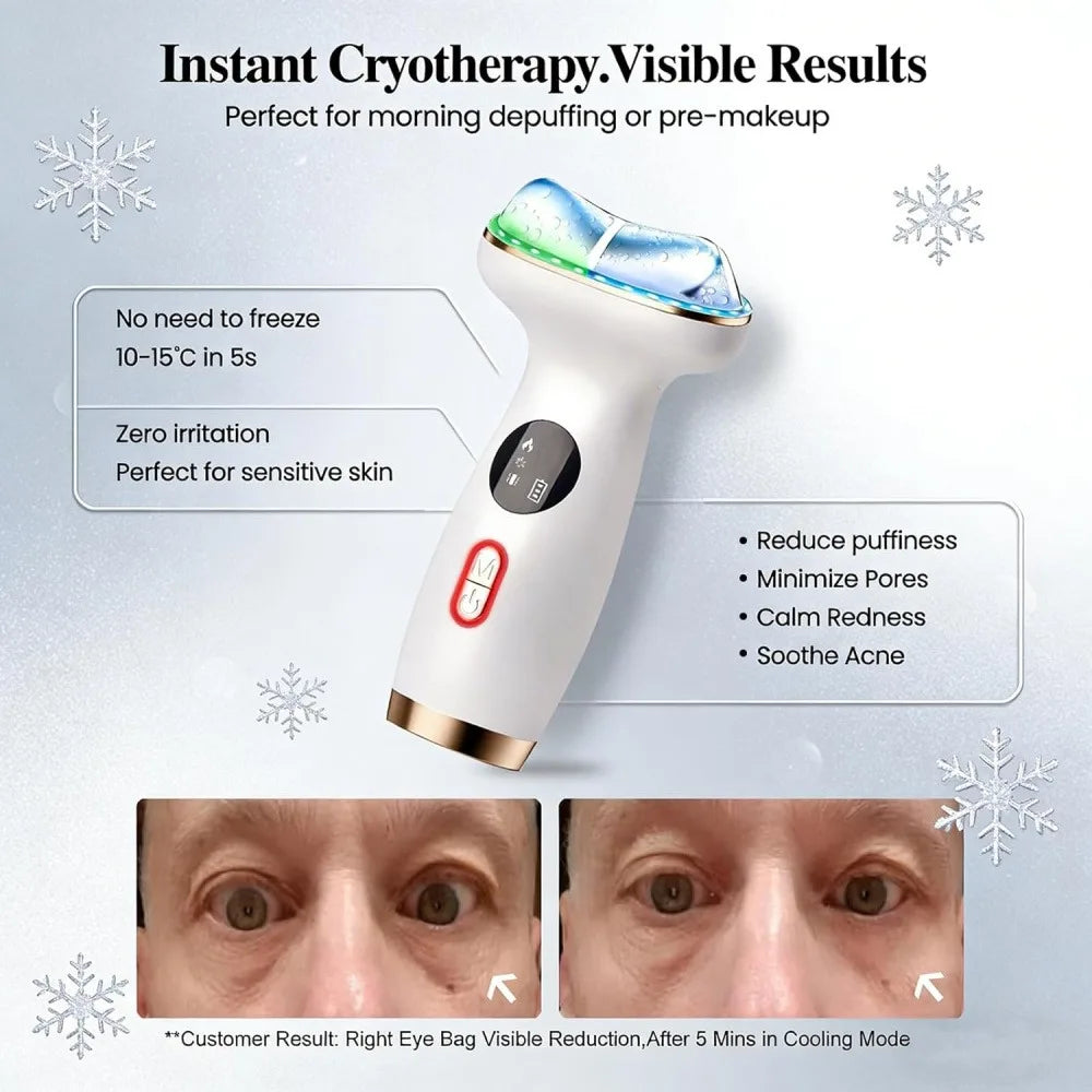 Hot & Cold Cryotherapy Gua Sha Massager – 7-Color Red Light Sculpting Tool
