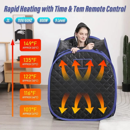 Portable Home Sauna Set – Full-Body Steam Spa with 3L Steamer