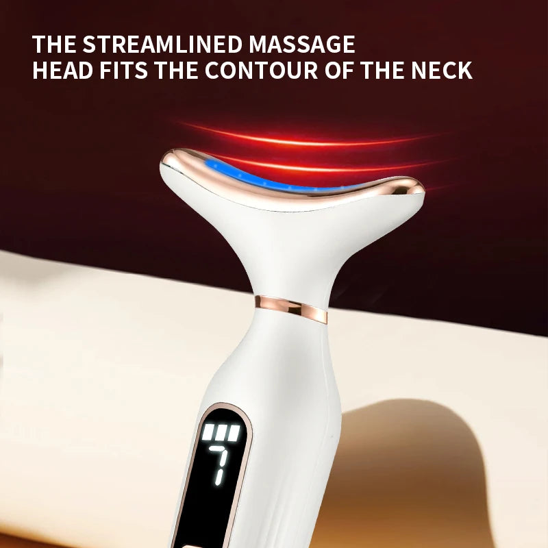 7-Color LED Face & Neck Massager – Firm, Lift & Brighten
