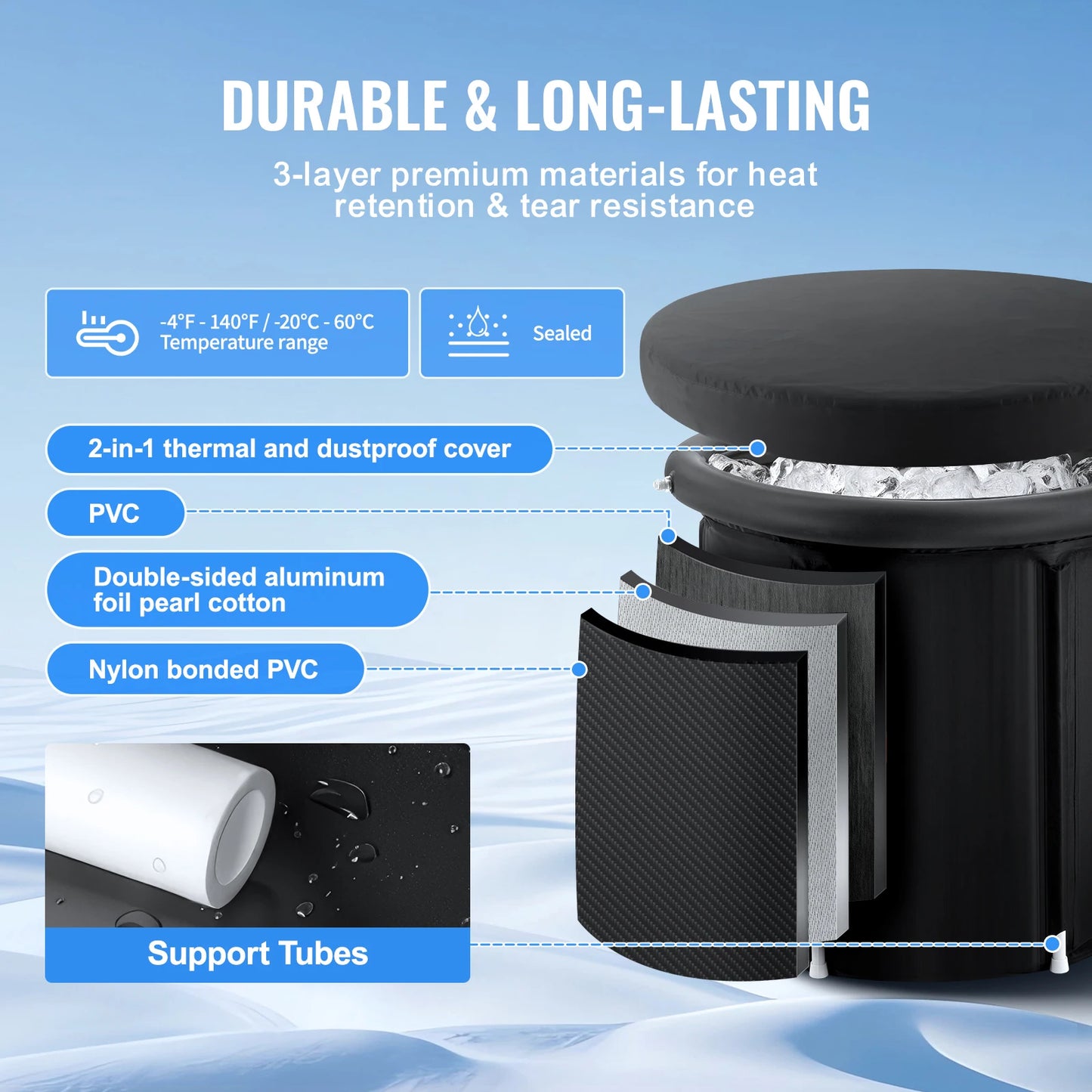 Portable Ice Bath Tub – Cold Plunge Pool for Athletes & Recovery