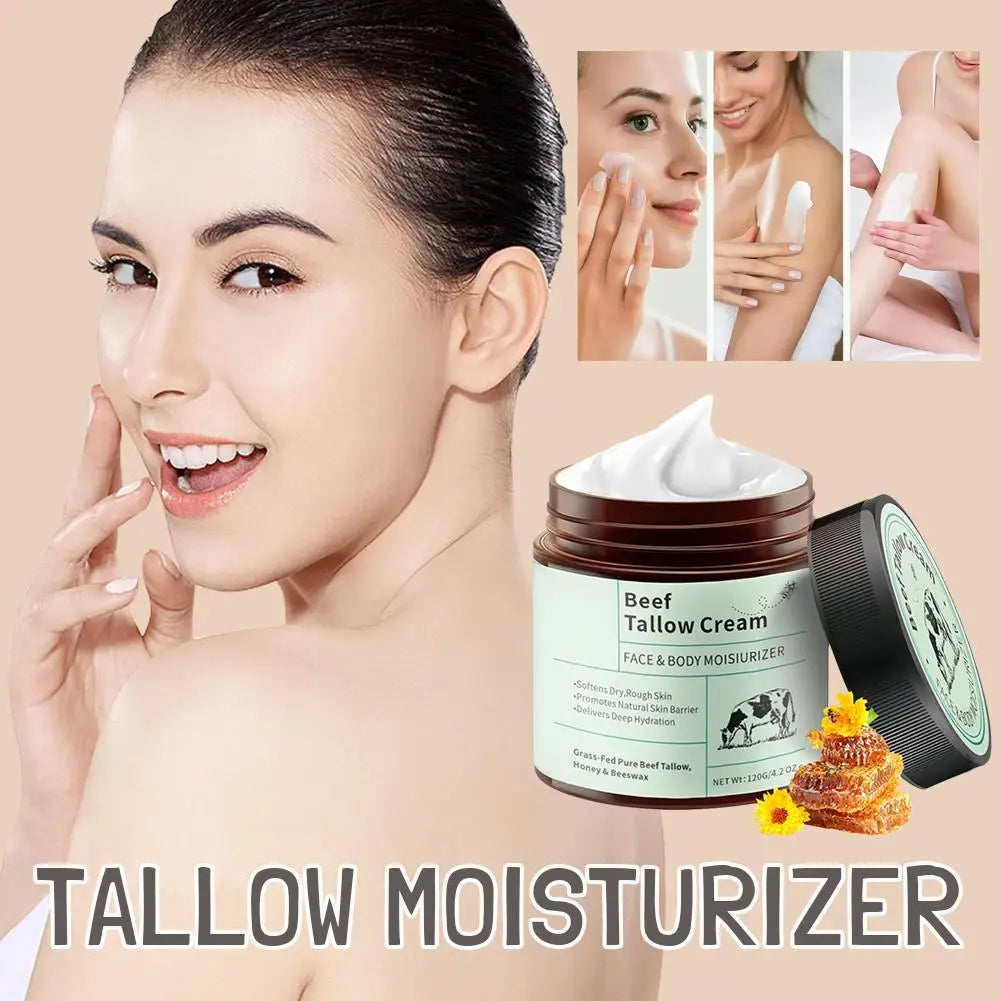 Beef Tallow & Honey Moisturizer Cream – Natural Deep Hydration