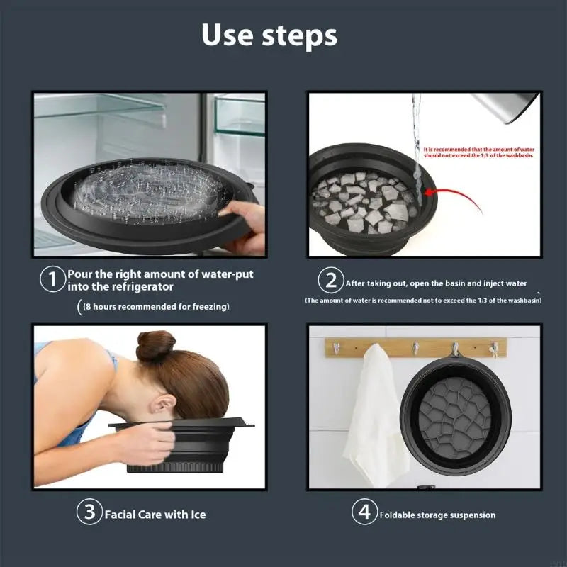 Foldable Ice Bath Bowl for Face – De-Puff & Glow Anywhere