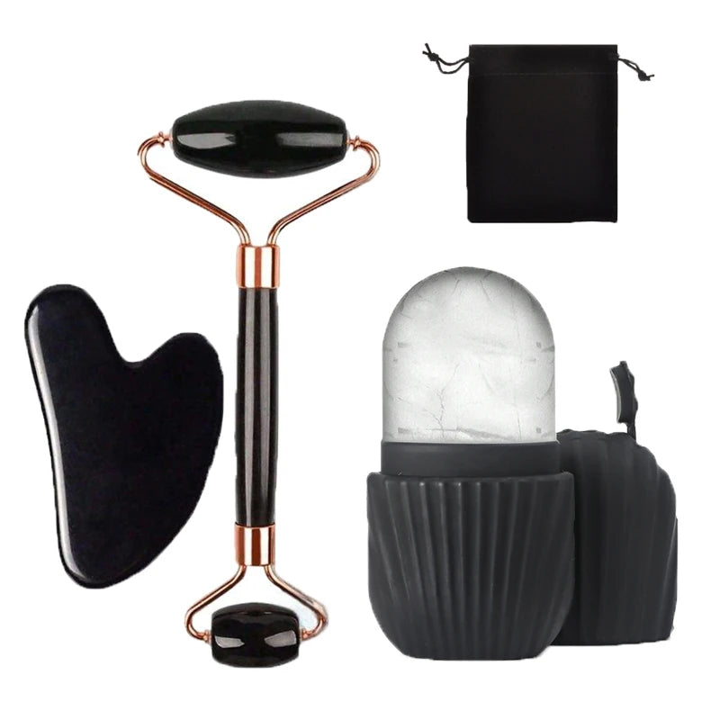 Ice Face Roller & Gua Sha Set – Sculpt, Depuff & Radiate