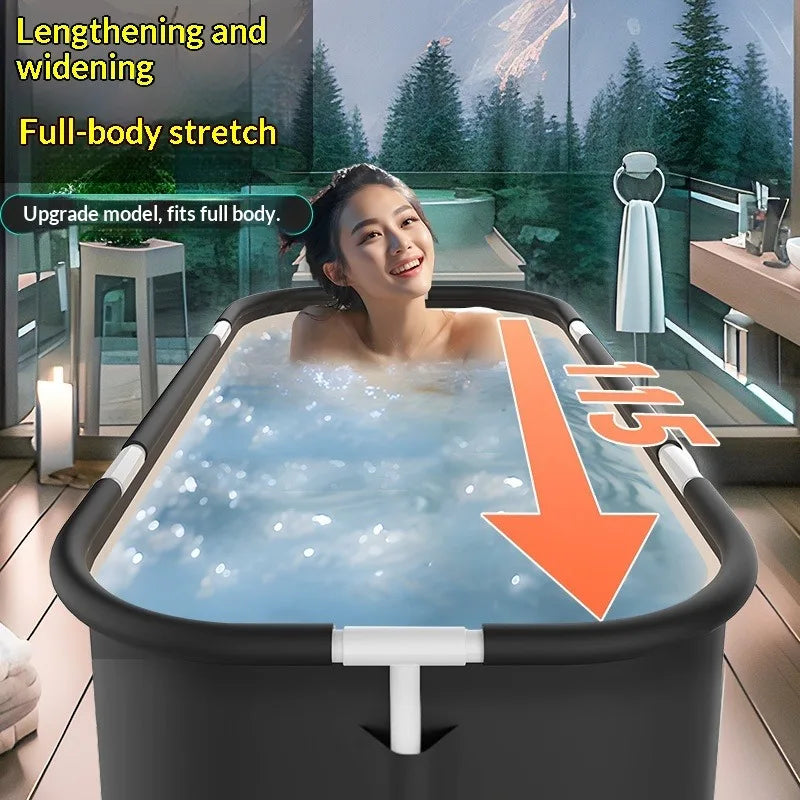 Collapsible Deep Soaking Spa Tub – Hot & Cold Therapy at Home