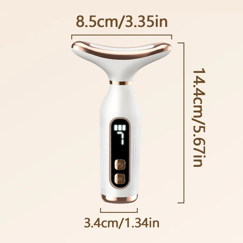 7-Color LED Face & Neck Massager – Firm, Lift & Brighten