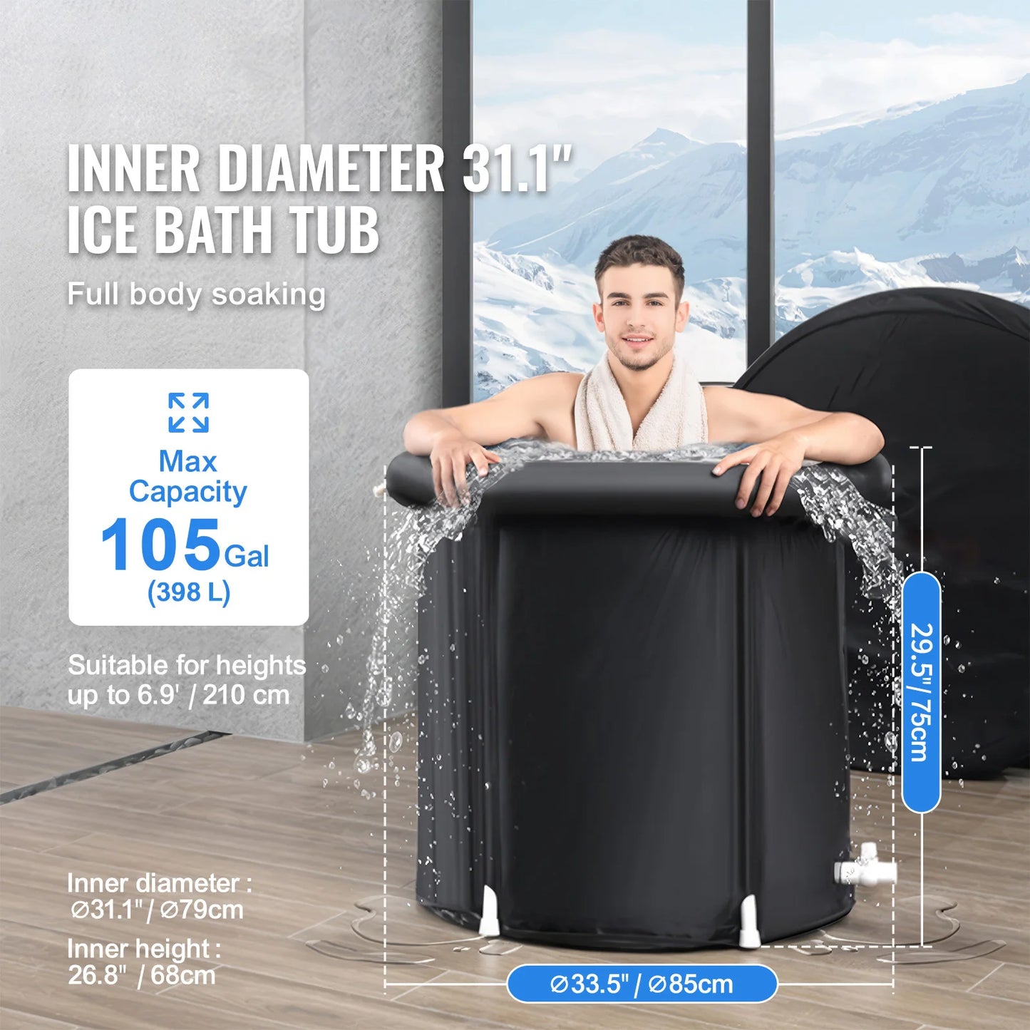 Portable Ice Bath Tub – Cold Plunge Pool for Athletes & Recovery